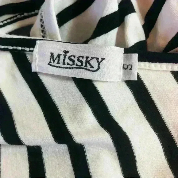Missky Women Flowy Stripe Sleeveless Mini Summer Dress Stretch Top Size Small - Picture 11 of 14
